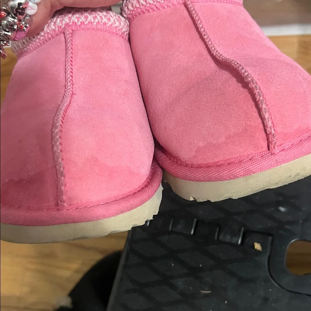 Pink Suede Slip-On Clogs
